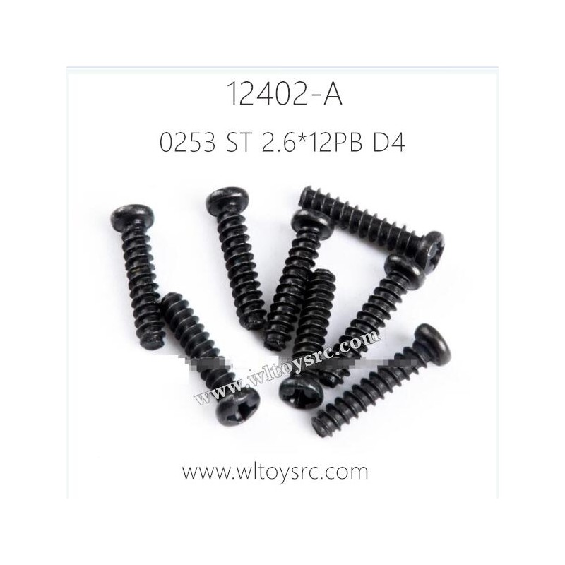 WLTOYS 12402-A Parts, 0253 Round Head Screws