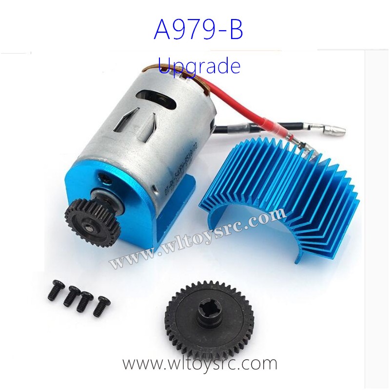 WLTOYS A979B Upgrades Parts Metal Spur Gear and Motor, Motor Heat Sink