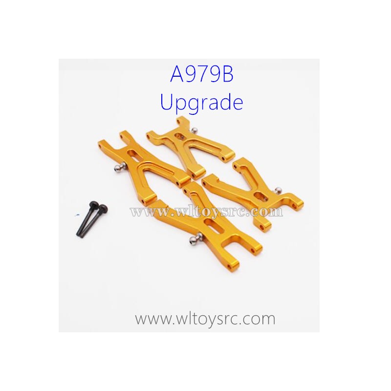 WLTOYS A979B Upgrade Parts, Metal Front and Rear Swing Arm Golden