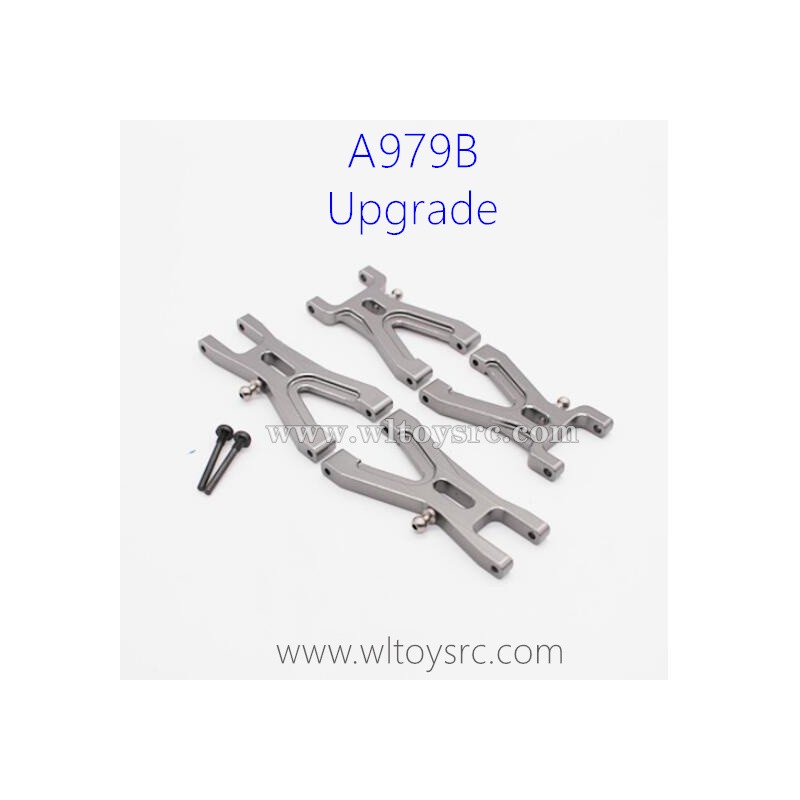 WLTOYS A979B Upgrade Parts, Metal Front and Rear Swing Arm Silver