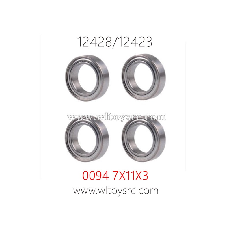 WLTOYS 12423 12428 1/12 RC Car Parts, 0094 7X11X3 Metal Bearing