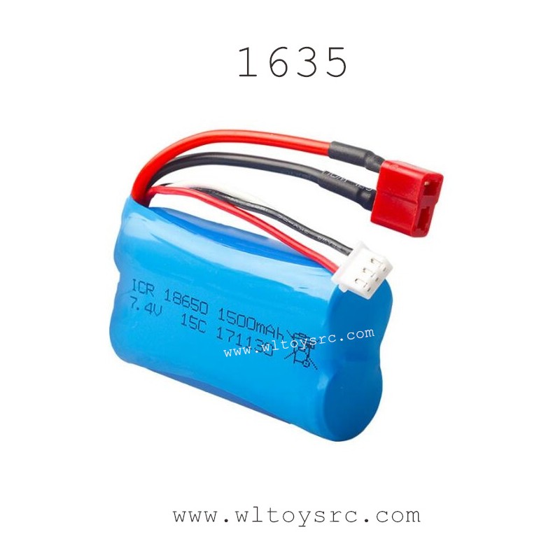 REMO 1635 SMAX 1/16 Parts, 7.4V 1500 Battery