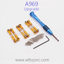 WLTOYS A969 Upgrade Parts, Connect Rod and Driver Yellow