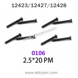 WLTOYS 12423 12427 12428 Parts 0106 2.5X20 Screws