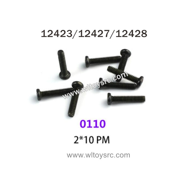 WLTOYS 12423 12427 12428 Parts 0110 2X10 PM Screws