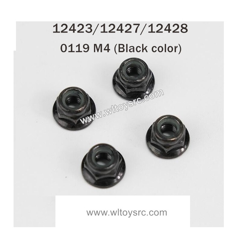 WLTOYS 12423 12427 12428 Parts 0119 M4 Nuts Black