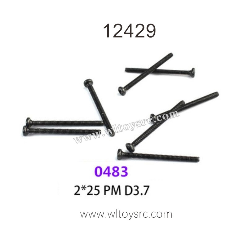 WLTOYS 12429 Parts, 2X25 PM Screws 0484