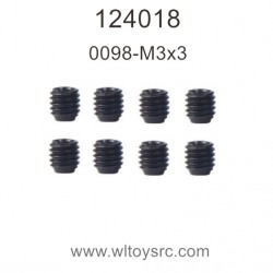 WLTOYS 124018 Parts, 0098 M3x3 Screws for Motor