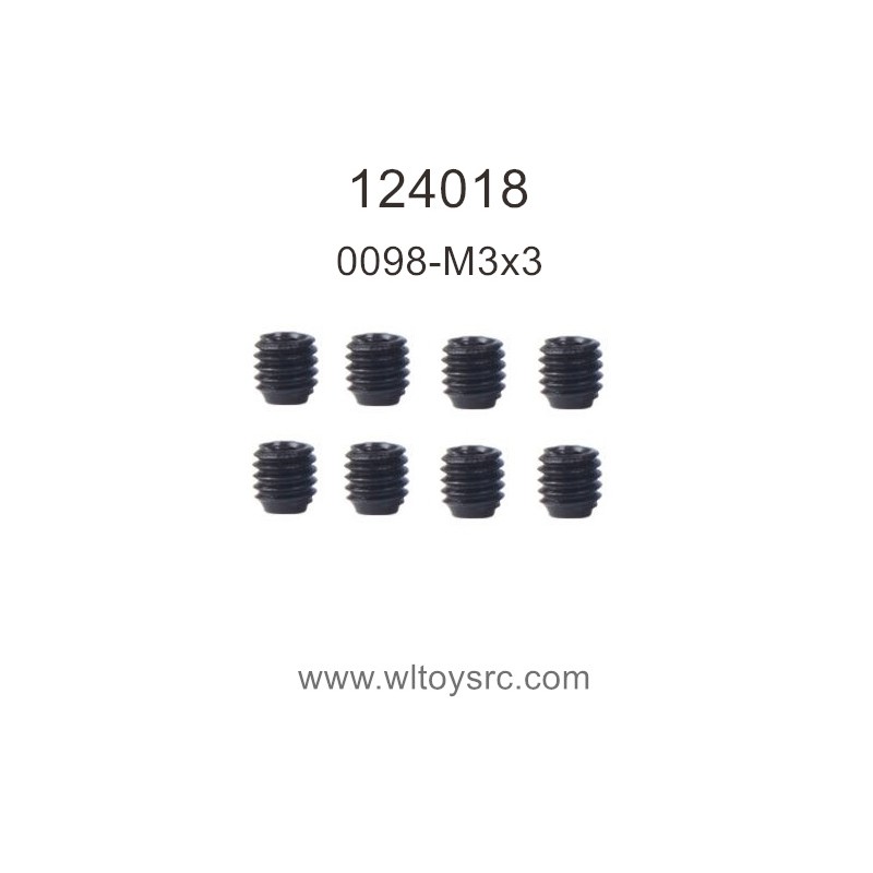 WLTOYS 124018 Parts, 0098 M3x3 Screws for Motor