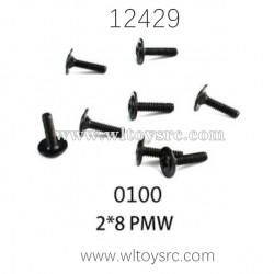 WLTOYS 12429 RC Car Parts, 0100 2X8 PMW Screws