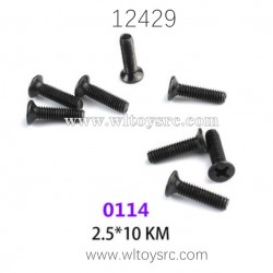 WLTOYS 12429 RC Car Parts, 0114 2.5X10 KM Screws