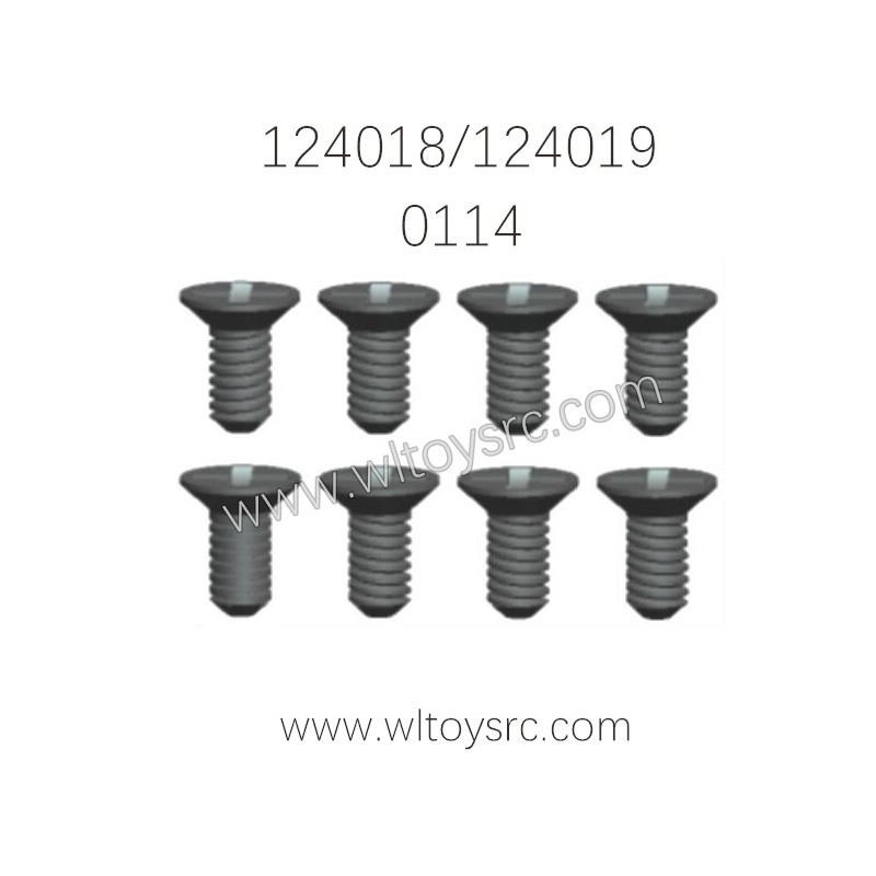 WLTOYS 124018 124019 1/12 Parts 0114 Cross flat head screw