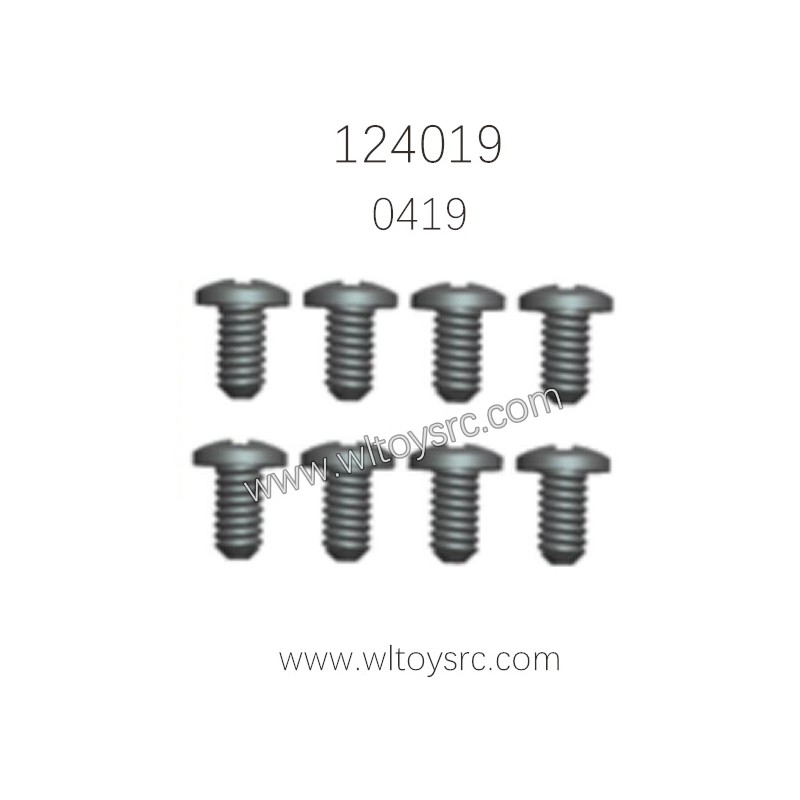 WLTOYS 124019 Parts 0419 ST 2X5PB Screws