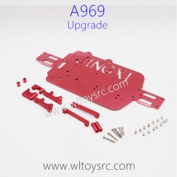 WLTOYS A969 Upgrade Parts, Bottom Board Aluminum Alloy red