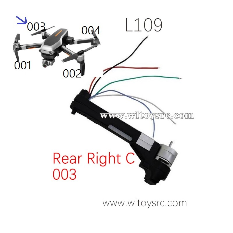 LYZRC L109 Pro Drone Parts Rear Left Arm kit 003