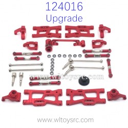 WLTOYS 124016 RC Car Upgrade Metal Parts Swing Arm and Connect Rods Red