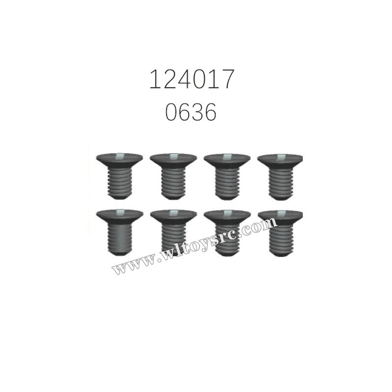 WLTOYS 124017 Parts 0636 2x6pm Screws