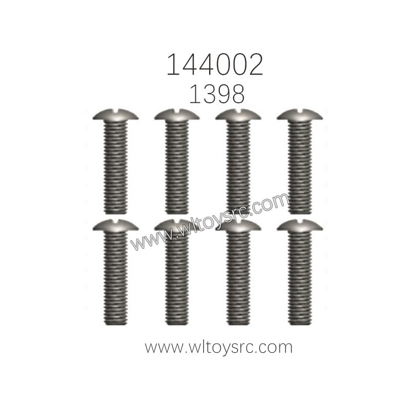 WLTOYS 144002 Parts 1398 Phillips Round Head Screw ST 3X20PM D5