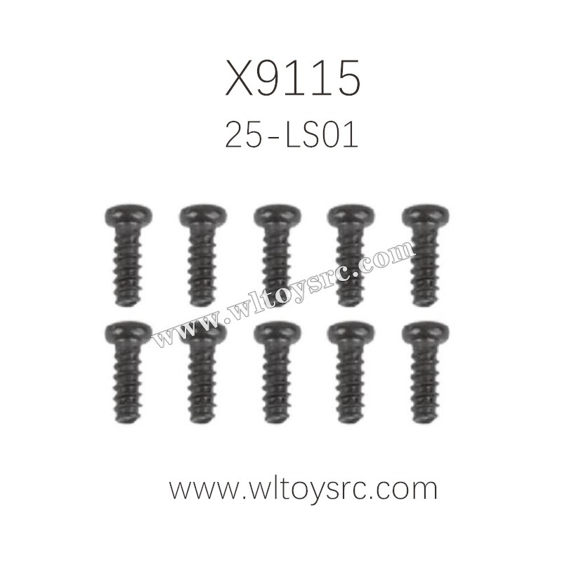 XINLEHONG Toys X9115 Parts Round Headed Screw 2.6X10PBHO 25-LS01