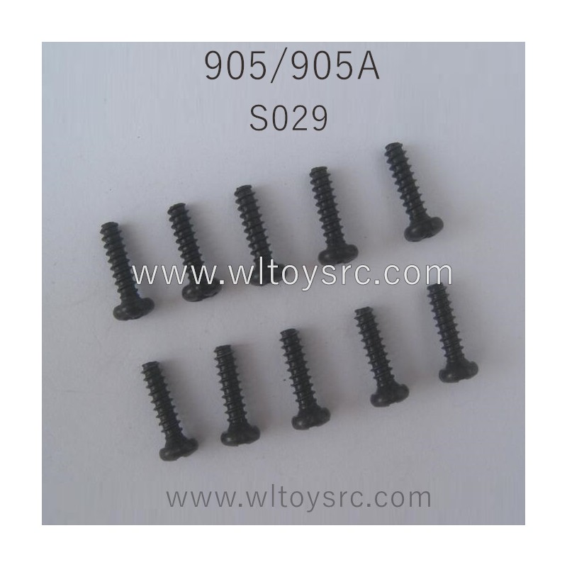 HBX 905 905A RC Truck Parts Round Head Self Tapping Screw 2.6X10 S029