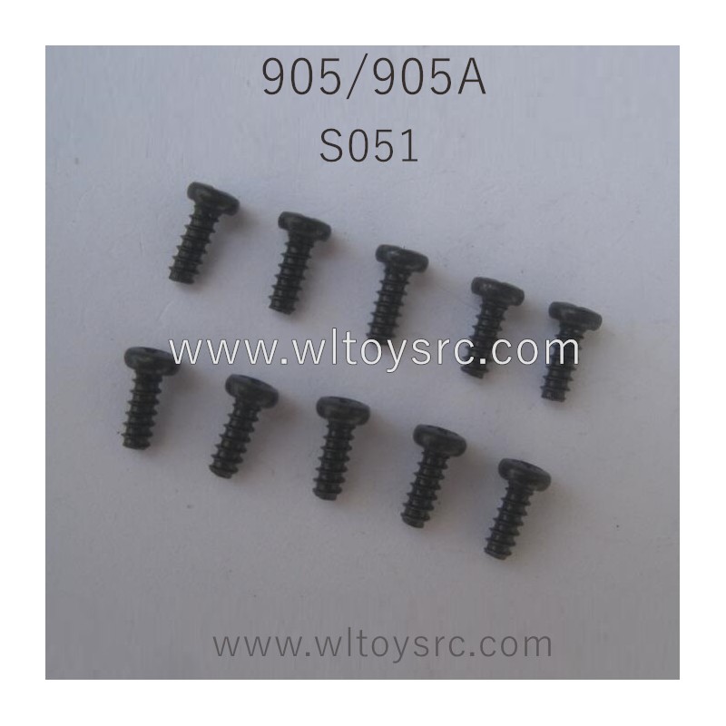 HBX 905 905A RC Truck Parts Round Head Self Tapping Screw S051