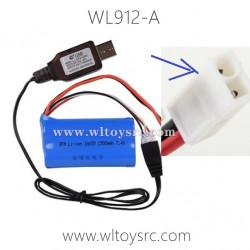 WLTOYS WL912-A Parts, 7.4V Battery and USB Charger