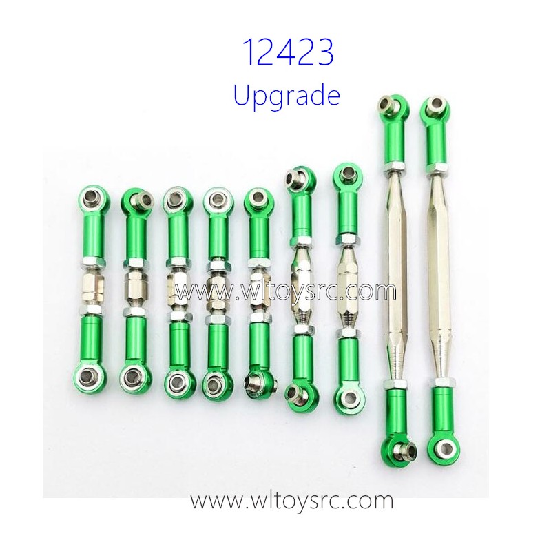 WLTOYS 12423 Upgrade Parts Metal Connect Rod set Green