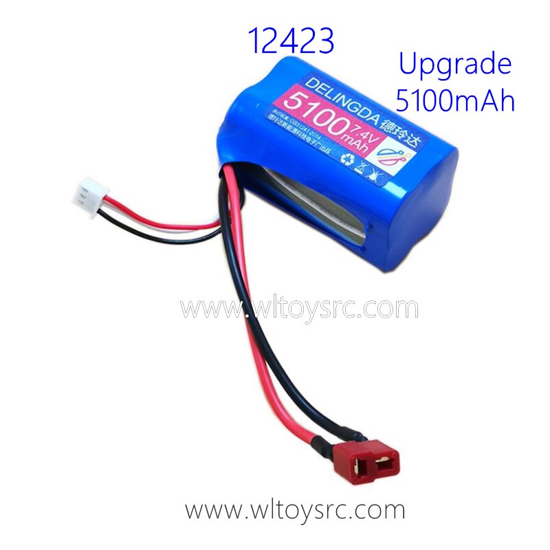 WLTOYS 12423 Upgrade Parts 7.4V 5100mAh Li-ion Battery