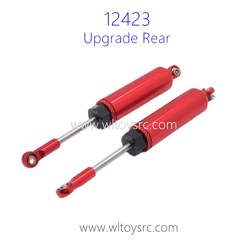 WLTOYS 12423 Upgrade Parts Rear Shocks Full Alloy Red