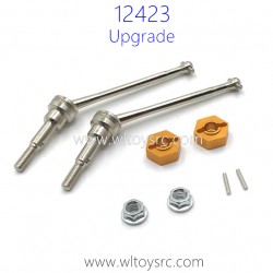 WLTOYS 12423 Upgrade Parts Front Bone Dog Shaft with Nuts Gold