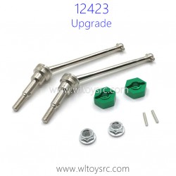 WLTOYS 12423 Upgrade Parts Front Bone Dog Shaft with Nuts Green