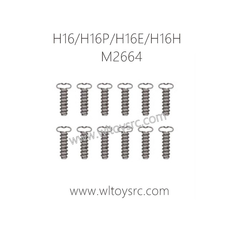 MJX Hyper Go H16 Parts M2664 Round Dead Flat Screw