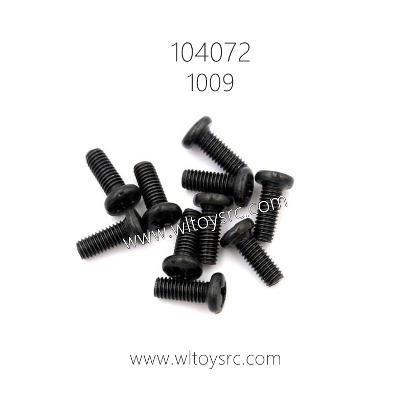 WLTOYS 104072 Parts 1009 Phillips Round Head Machine screw