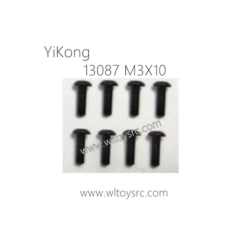 13087 Pan head socket head Cap Screws M3X10 Parts for YIKONG RC Car