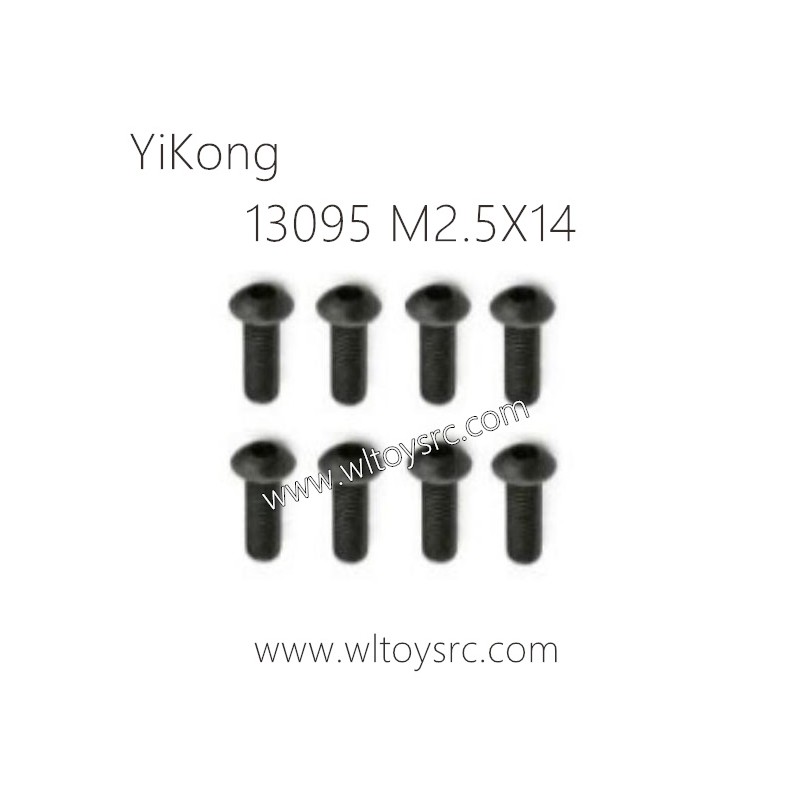 13095 Cup head Hexagon M2.5X14 Parts for YIKONG RC Car