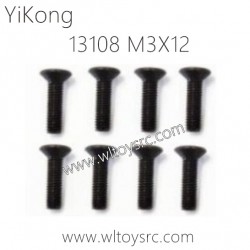 13108 Flat head Hexagon M3X12 Parts for YIKONG RC Car