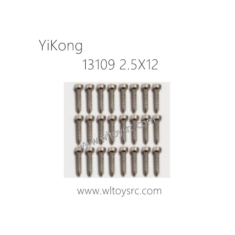 13109 Cup head self-tapping 2.5X12 Parts for YIKONG RC Car