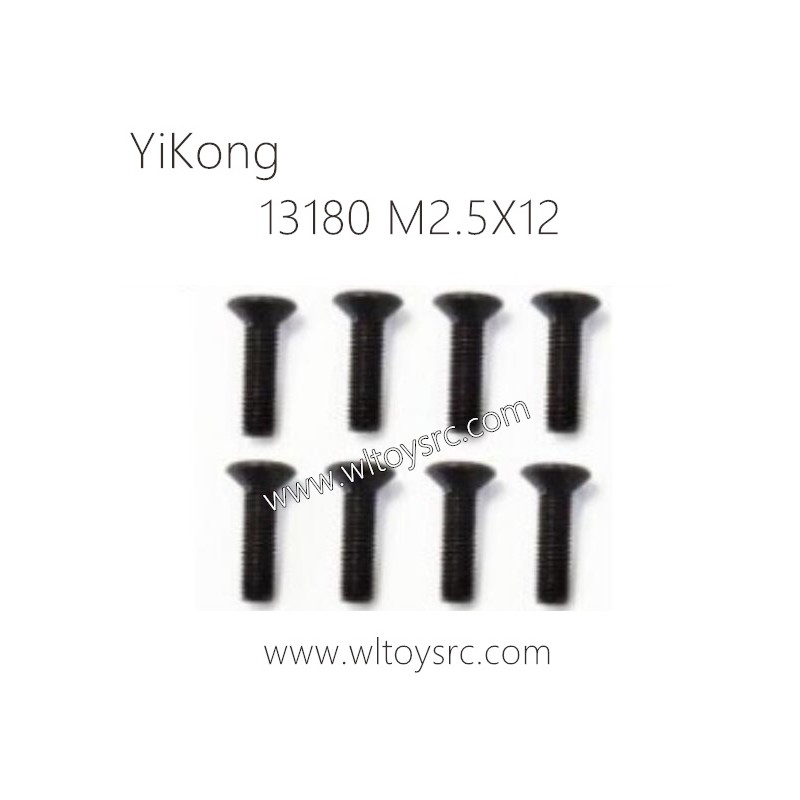 13180 Cup head socket head screw M2.5X12 Parts for YIKONG RC Crawler