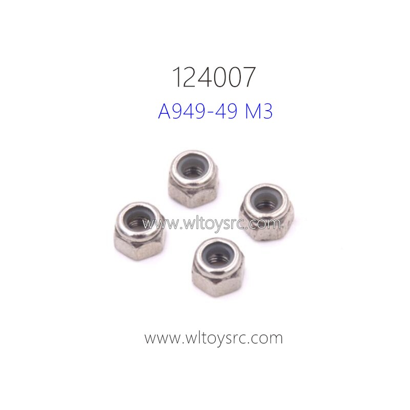 WLTOYS 124007 RC Car Parts A949-49 M3 Lock Nuts