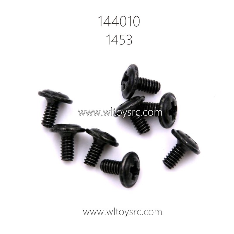 WLTOYS 144010 RC Buggy Parts 1453 2X4 PWM5 Cross Round Head Machine Screws