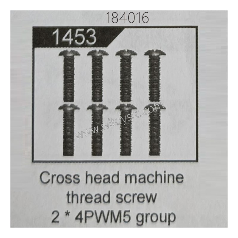 WLTOYS 184016 Parts 1453-Cross Head Machine Thread Screw