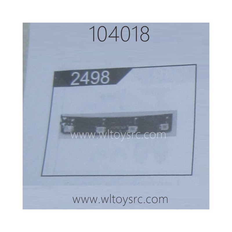 WLTOYS 104018 1/10 RC Truck Parts 2498 Roof Light Panel