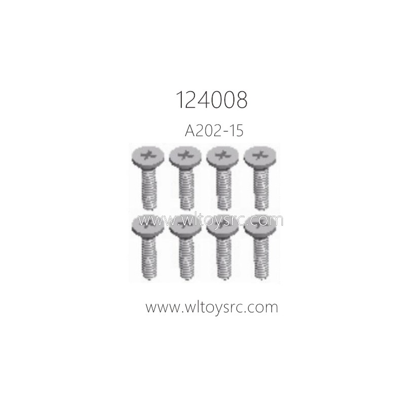 WLTOYS 124008 1/12 RC Car Parts A202-15 Cross flat head screw 2X8KB