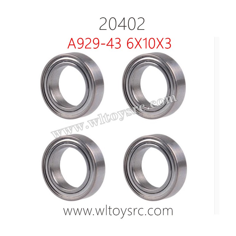 WLTOYS 20402 Parts, Rolling bearing A929-43