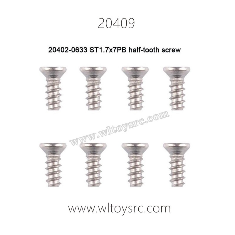 WLTOYS 20409 Parts, Haft tooth Screws