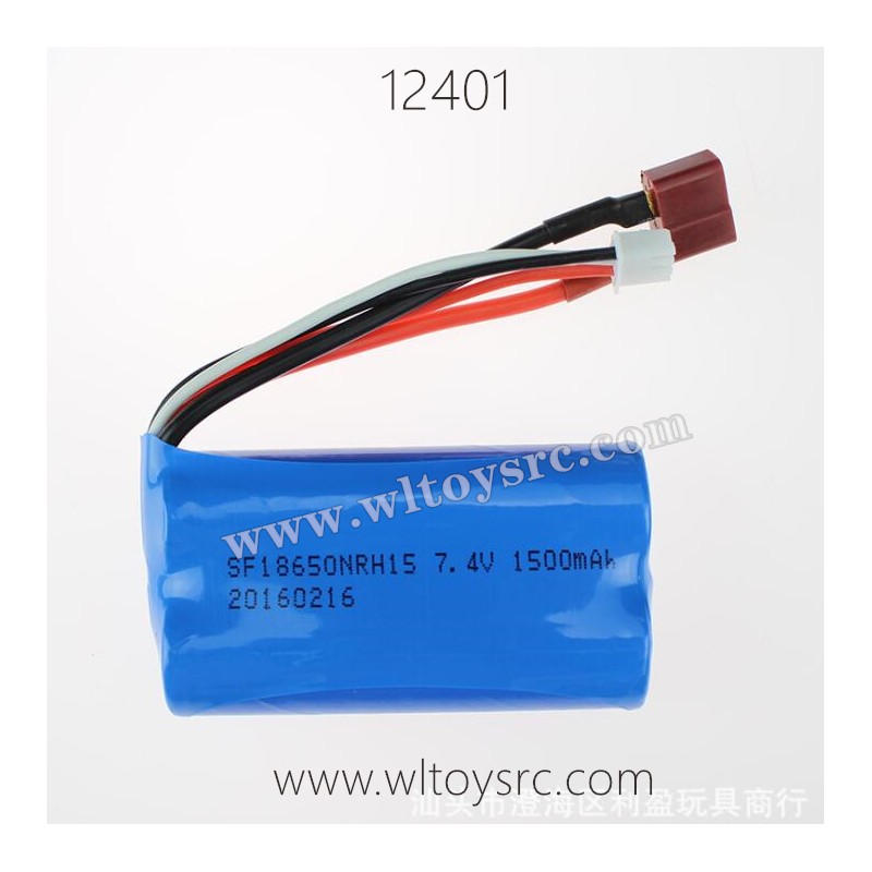 WLTOYS 12401 Parts, 7.4V Li-Po Battery 1500mAh