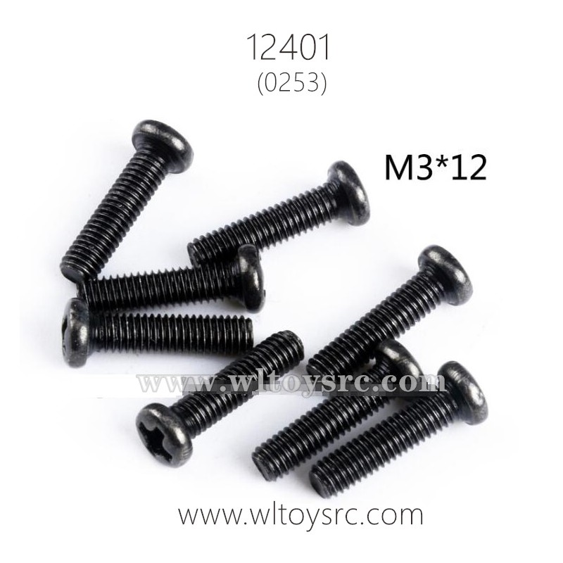 WLTOYS 12401 Parts, Round Head Screws 0256