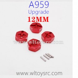 WLTOYS A959 Upgrade Parts, Hex Nuts Red