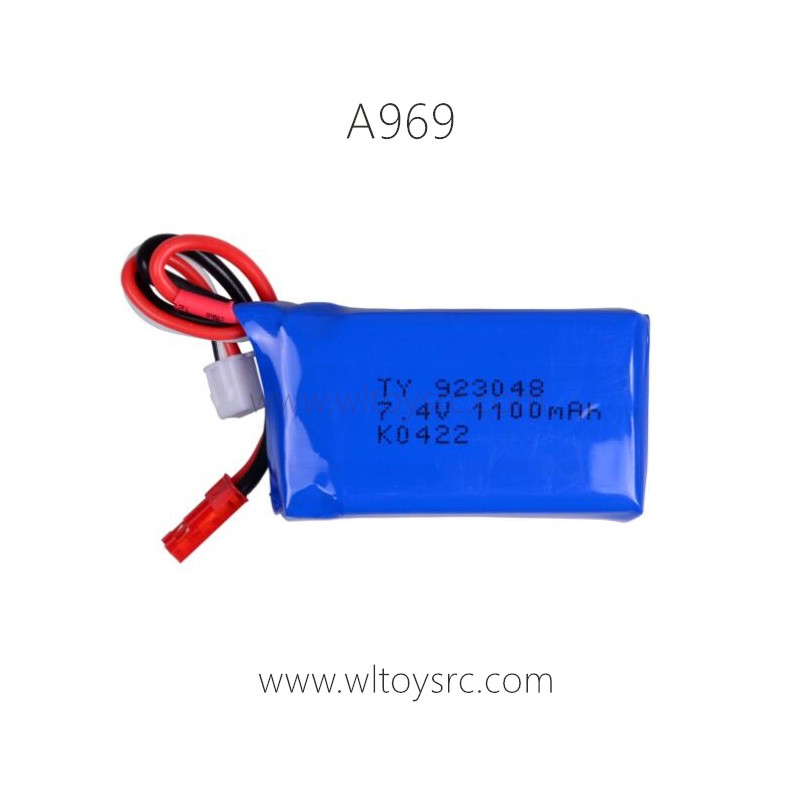 WLTOYS A969 Parts, 7.4V 1100mah Battery