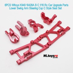 Wltoys K949 10428A B C 1/10 Rc Car Upgrade Parts Lower Swing Arm Steering Cup C Style Seat Set